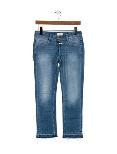 Pre-owned Closed High-rise Straight Leg Jeans In Blue