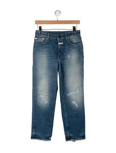 Pre-owned Closed High-rise Straight Leg Jeans In Blue