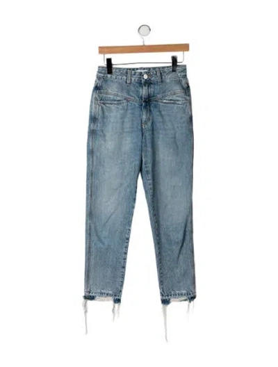 Pre-owned Closed High-rise Straight Leg Jeans In Blue