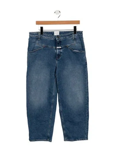 Pre-owned Closed High-rise Straight Leg Jeans In Blue