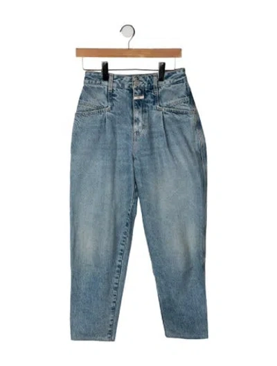Pre-owned Closed High-rise Straight Leg Jeans In Blue