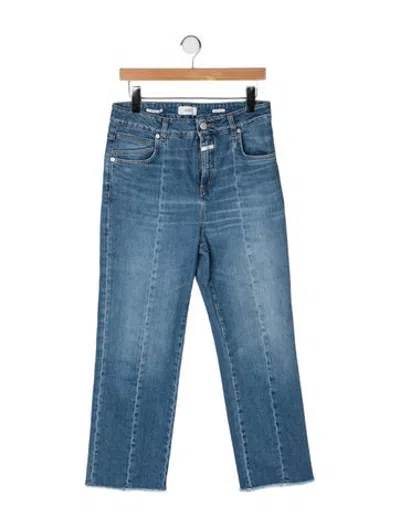 Pre-owned Closed High-rise Straight Leg Jeans In Blue