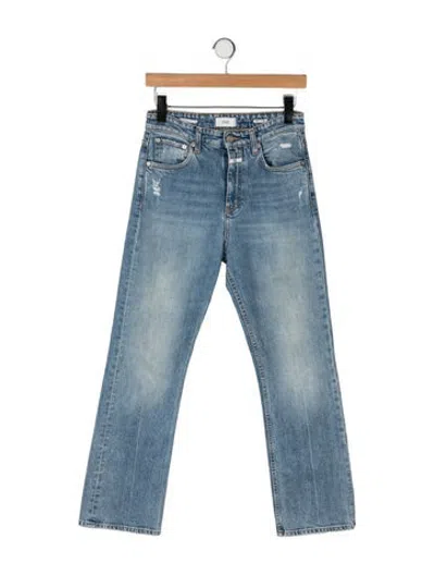 Pre-owned Closed High-rise Straight Leg Jeans In Blue