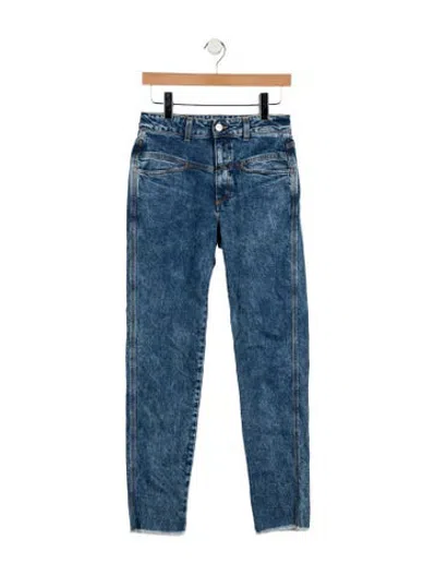 Pre-owned Closed High-rise Straight Leg Jeans In Blue