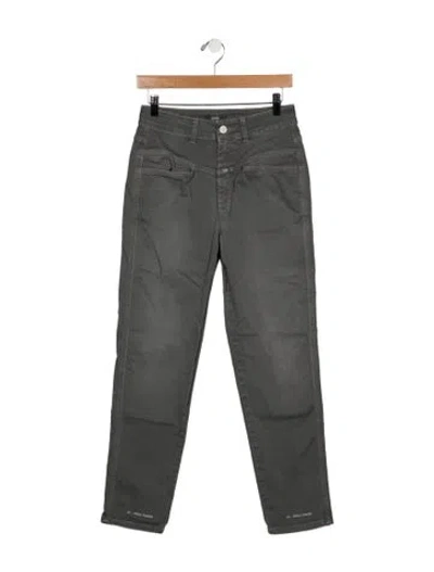 Pre-owned Closed High-rise Straight Leg Jeans In Gray