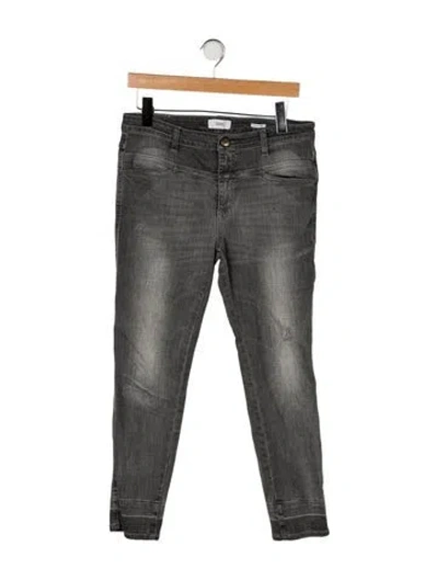 Pre-owned Closed High-rise Straight Leg Jeans In Gray