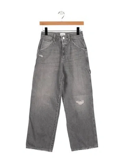 Pre-owned Closed High-rise Straight Leg Jeans In Gray