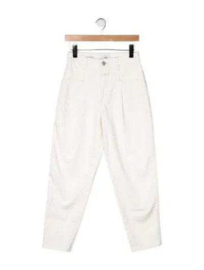 Pre-owned Closed High-rise Straight Leg Jeans In Neutrals/yellow
