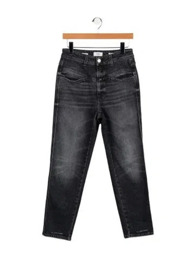 Pre-owned Closed High-rise Straight Leg Jeans W/ Tags In Black