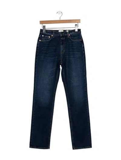 Pre-owned Closed High-rise Straight Leg Jeans W/ Tags In Blue