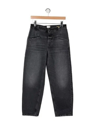 Pre-owned Closed High-rise Straight Leg Jeans W/ Tags In Grey