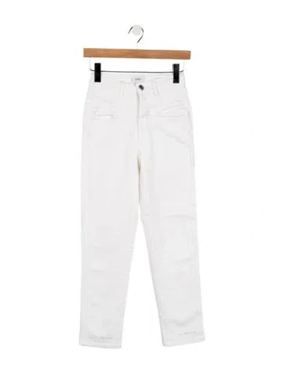 Pre-owned Closed High-rise Straight Leg Jeans In White