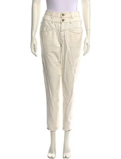 Pre-owned Closed High-rise Straight Leg Jeans In Yellow