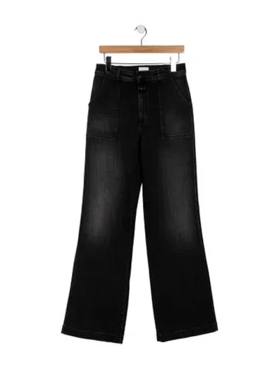 Pre-owned Closed High-rise Wide Leg Jeans In Black