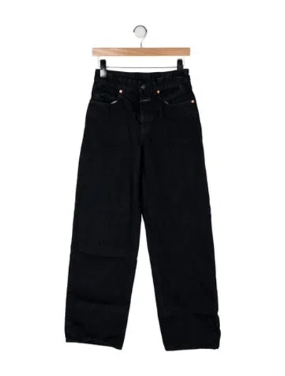 Pre-owned Closed High-rise Wide Leg Jeans In Black