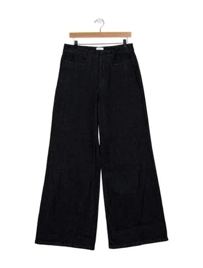 Pre-owned Closed High-rise Wide Leg Jeans In Black