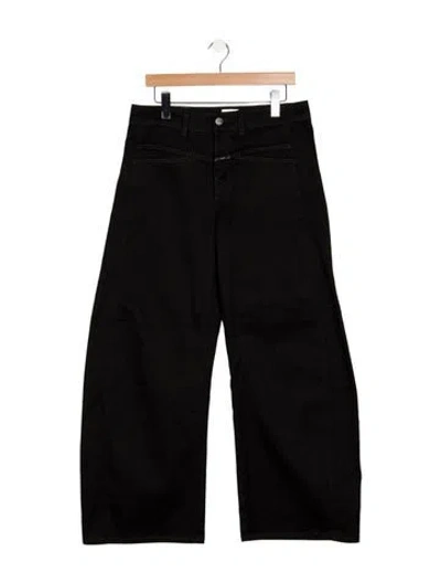 Pre-owned Closed High-rise Wide Leg Jeans In Black