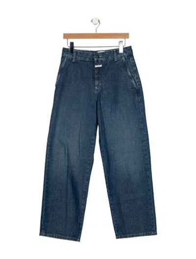 Pre-owned Closed High-rise Wide Leg Jeans In Blue