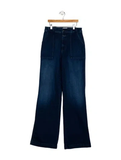 Pre-owned Closed High-rise Wide Leg Jeans In Blue
