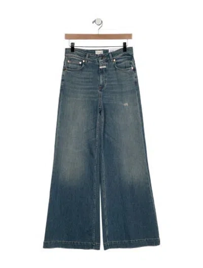 Pre-owned Closed High-rise Wide Leg Jeans In Blue
