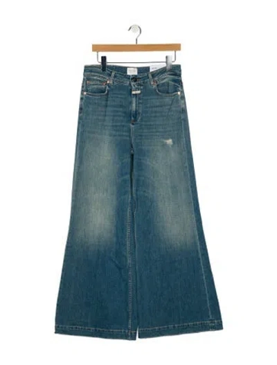 Pre-owned Closed High-rise Wide Leg Jeans In Blue