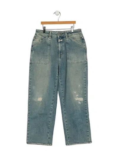Pre-owned Closed High-rise Wide Leg Jeans In Blue