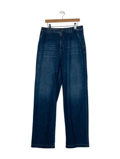 Pre-owned Closed High-rise Wide Leg Jeans In Blue