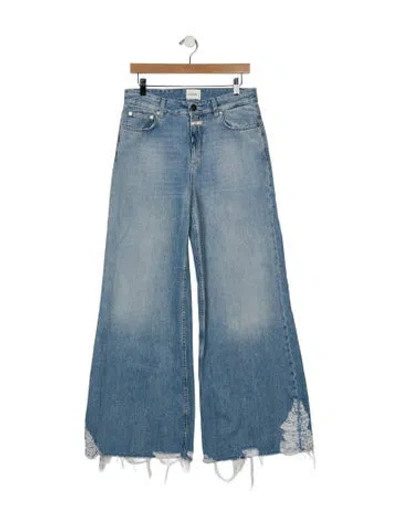 Pre-owned Closed High-rise Wide Leg Jeans In Blue