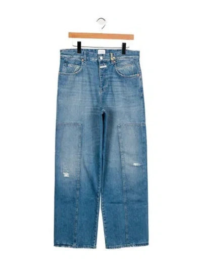 Pre-owned Closed High-rise Wide Leg Jeans In Blue