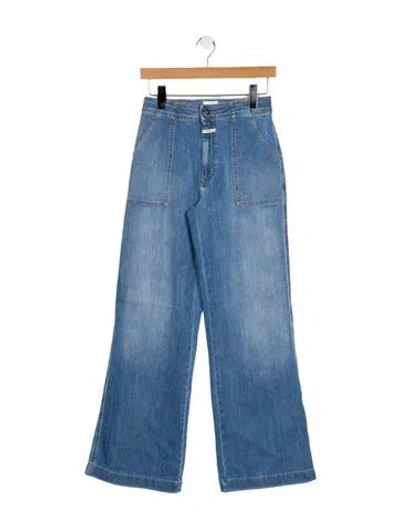 Pre-owned Closed High-rise Wide Leg Jeans In Blue