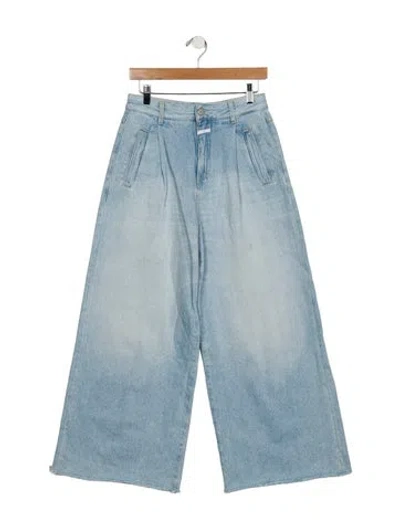 Pre-owned Closed High-rise Wide Leg Jeans In Blue