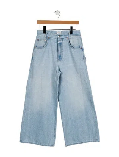 Pre-owned Closed High-rise Wide Leg Jeans In Blue