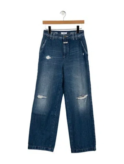 Pre-owned Closed High-rise Wide Leg Jeans In Blue