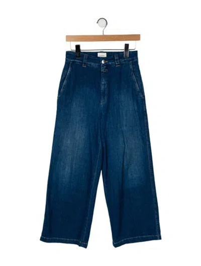 Pre-owned Closed High-rise Wide Leg Jeans In Blue
