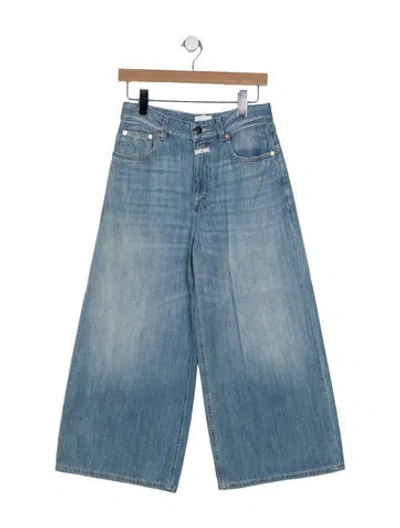 Pre-owned Closed High-rise Wide Leg Jeans In Blue
