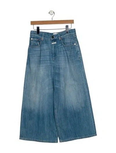 Pre-owned Closed High-rise Wide Leg Jeans In Blue