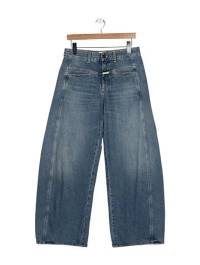 Pre-owned Closed High-rise Wide Leg Jeans In Blue