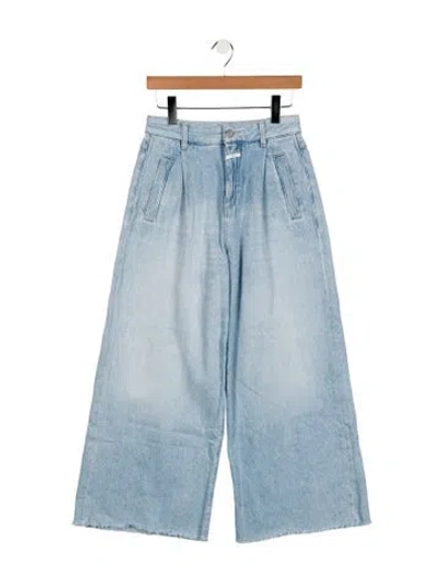 Pre-owned Closed High-rise Wide Leg Jeans In Blue