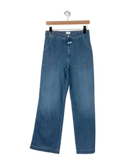 Pre-owned Closed High-rise Wide Leg Jeans In Blue