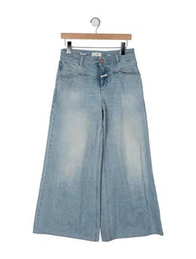 Pre-owned Closed High-rise Wide Leg Jeans In Blue