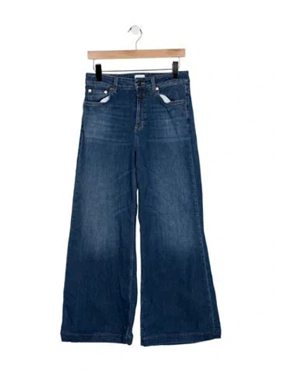Pre-owned Closed High-rise Wide Leg Jeans In Blue