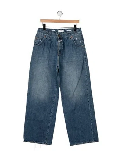 Pre-owned Closed High-rise Wide Leg Jeans In Blue
