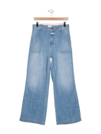 Pre-owned Closed High-rise Wide Leg Jeans In Blue