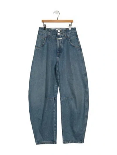 Pre-owned Closed High-rise Wide Leg Jeans In Blue