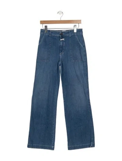 Pre-owned Closed High-rise Wide Leg Jeans In Blue