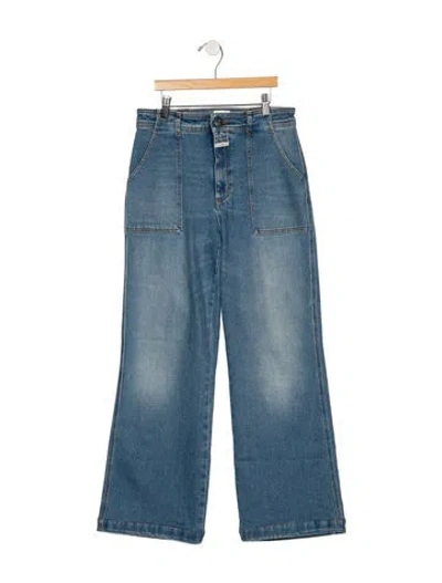 Pre-owned Closed High-rise Wide Leg Jeans In Blue
