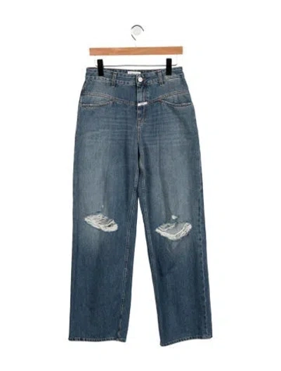 Pre-owned Closed High-rise Wide Leg Jeans In Blue