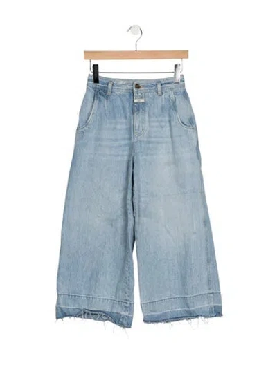 Pre-owned Closed High-rise Wide Leg Jeans In Blue