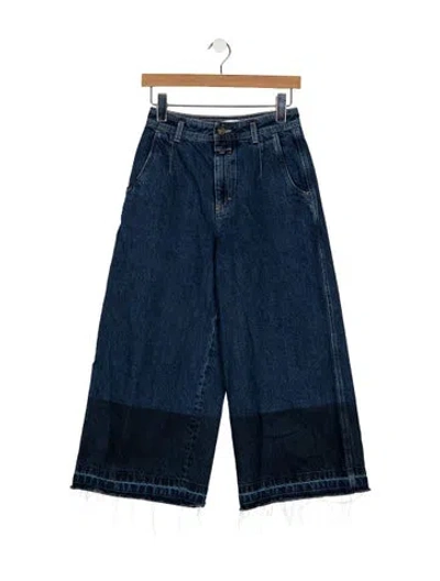 Pre-owned Closed High-rise Wide Leg Jeans In Blue