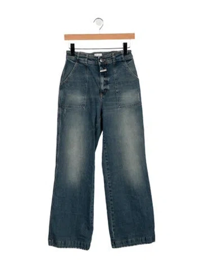 Pre-owned Closed High-rise Wide Leg Jeans In Blue